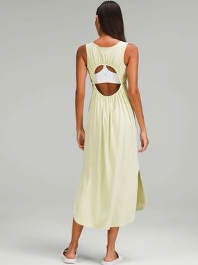 Lululemon Pima Cotton Open-Back Midi Dress Size 8